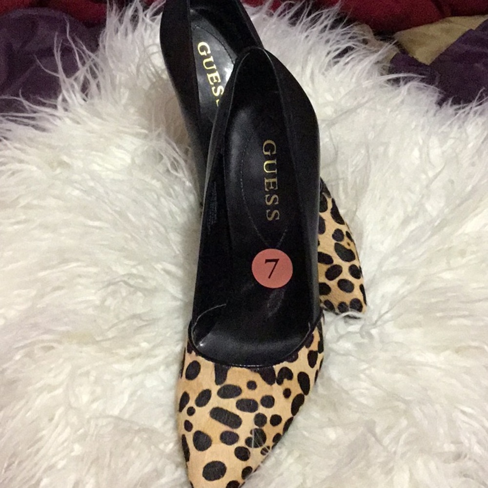 Guess “almost”new shoes. Used minimumly.